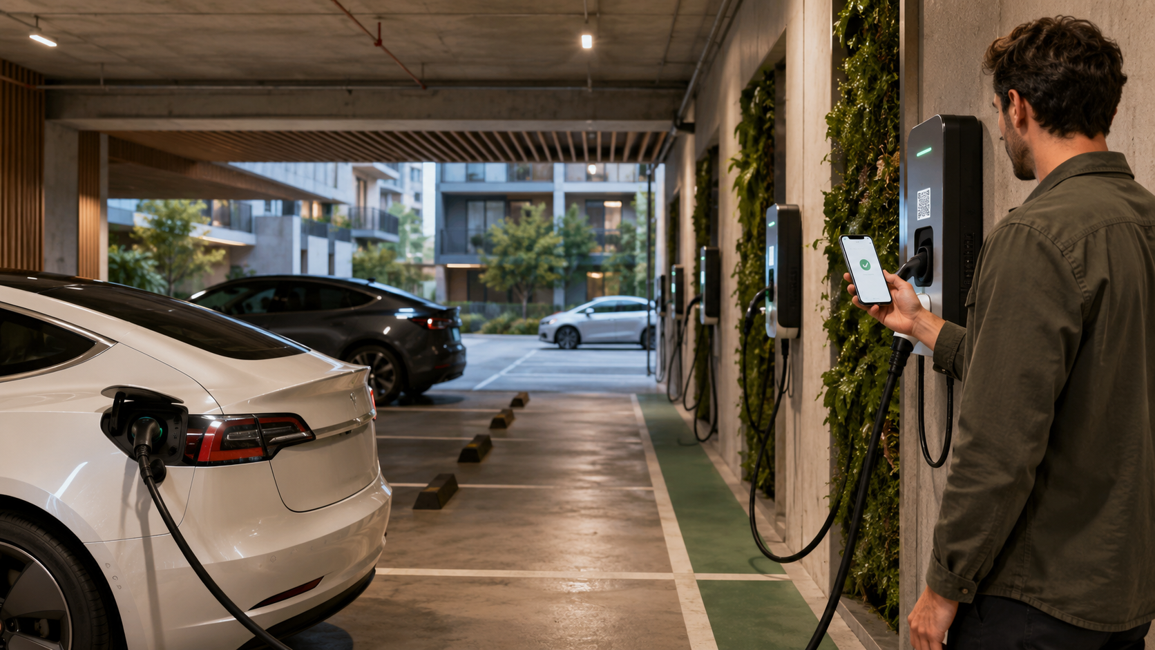 Apartmanlarda Ortak Elektrikli Araç Şarj İstasyonu Nasıl Kullanılır? – Qumpas blog görseli